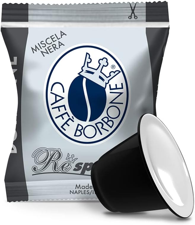Caffè Borbone Respresso, Miscela Nera - 100 Capsule - Compatibili con le Macchine ad uso domestico Nespresso®* (1 confezioni da 100)