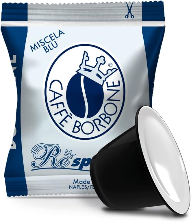 Caffè Borbone Respresso, Miscela Blu - 100 Capsule - Compatibili con le Macchine ad uso domestico Nespresso®* (1 confezioni da 100)