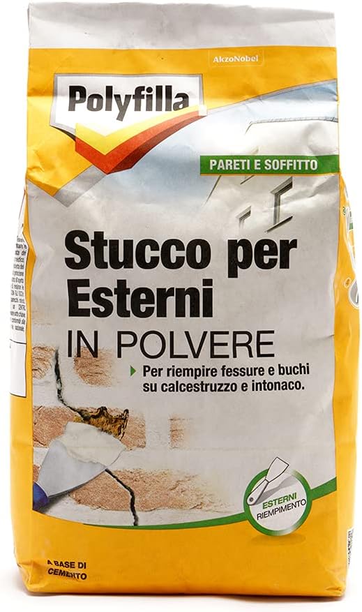 Stucco per Esterni in Polvere a base di Cemento, Polyfilla