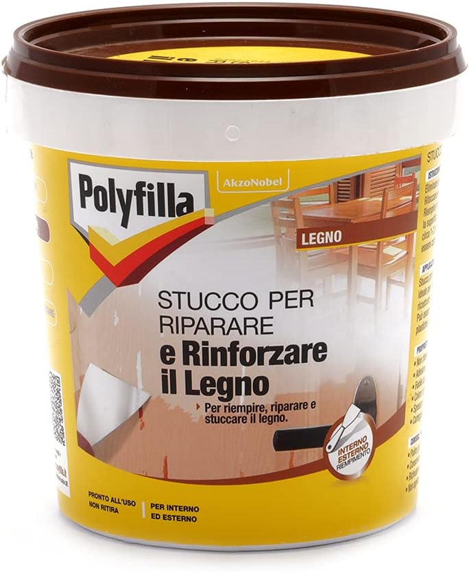 Stucco in Pasta per riparare e rinforzare il Legno, Polyfilla