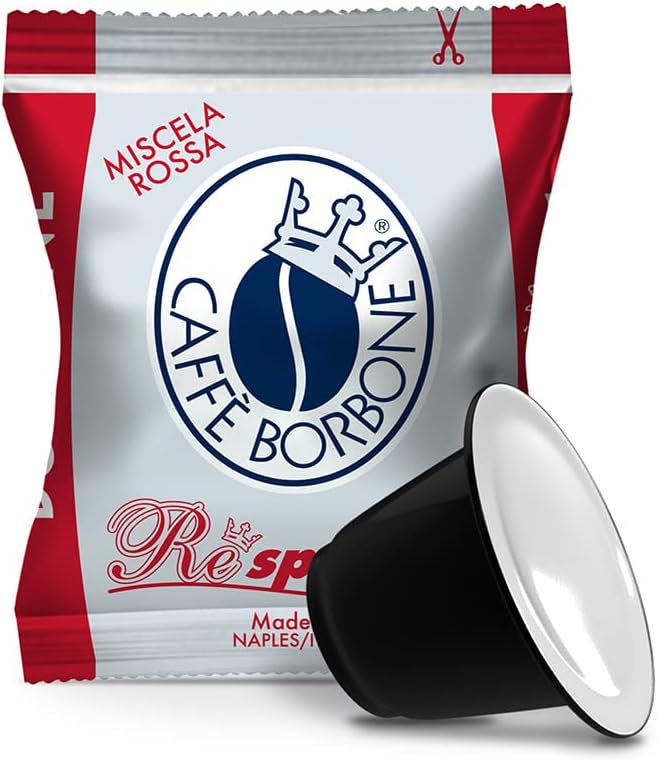 Caffè Borbone Respresso, Miscela Rossa - 100 Capsule - Compatibili con le Macchine ad uso domestico Nespresso®* (1 confezioni da 100)