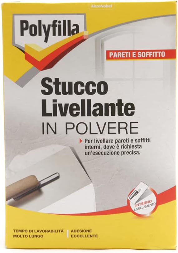 Stucco Auto Livellante in Polvere per Interni, Polyfilla