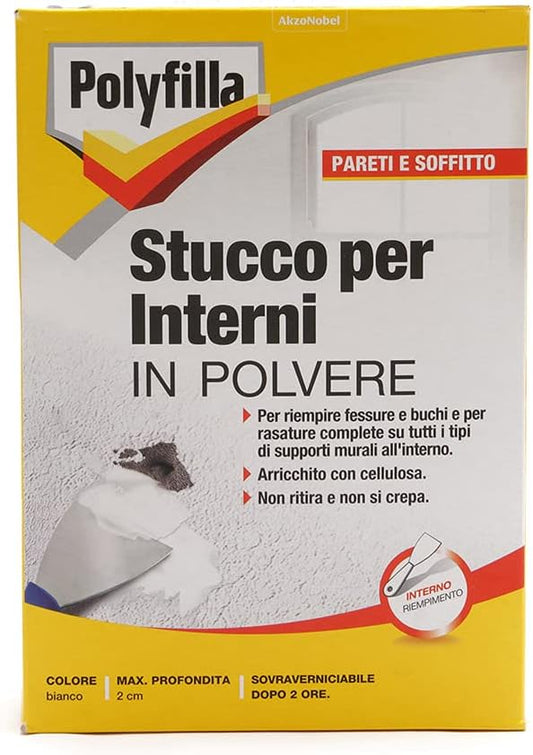 Stucco per Interni in Polvere Bianco, Polyfilla