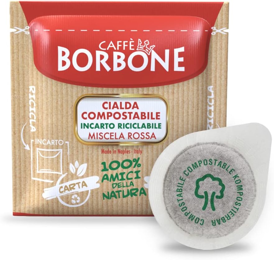 BORBONE Cialda Caffè Borbone Ese 44mm Miscela Rossa Corposa E Robusta, Originale, 150 Unità